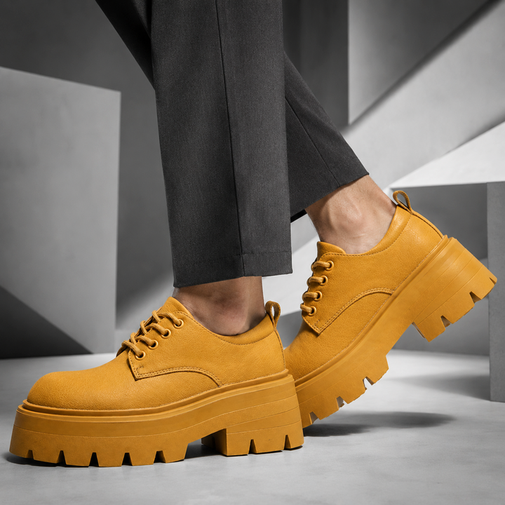 Enzo Genuine Leather Retro Derbies