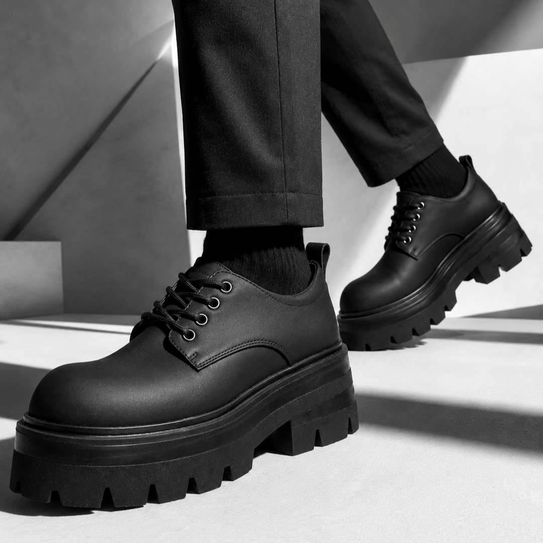 Enzo Genuine Leather Retro Derbies