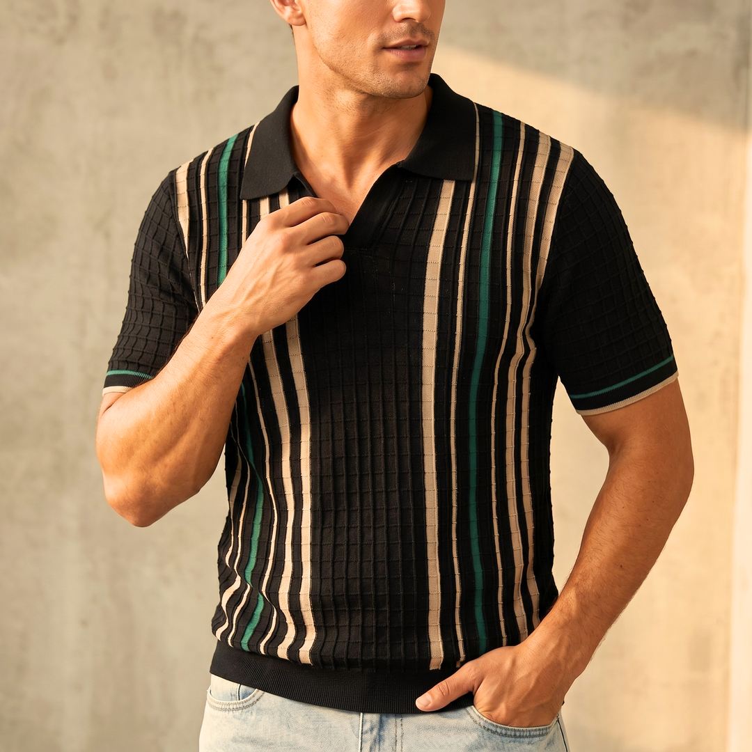 Portofino Stripe Knit Polo