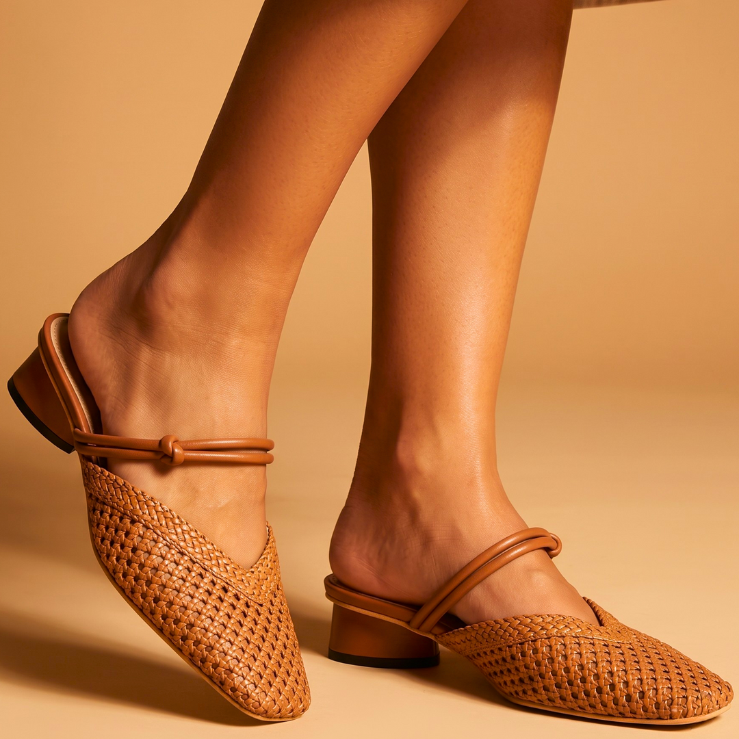 Willow Woven Strap Mules