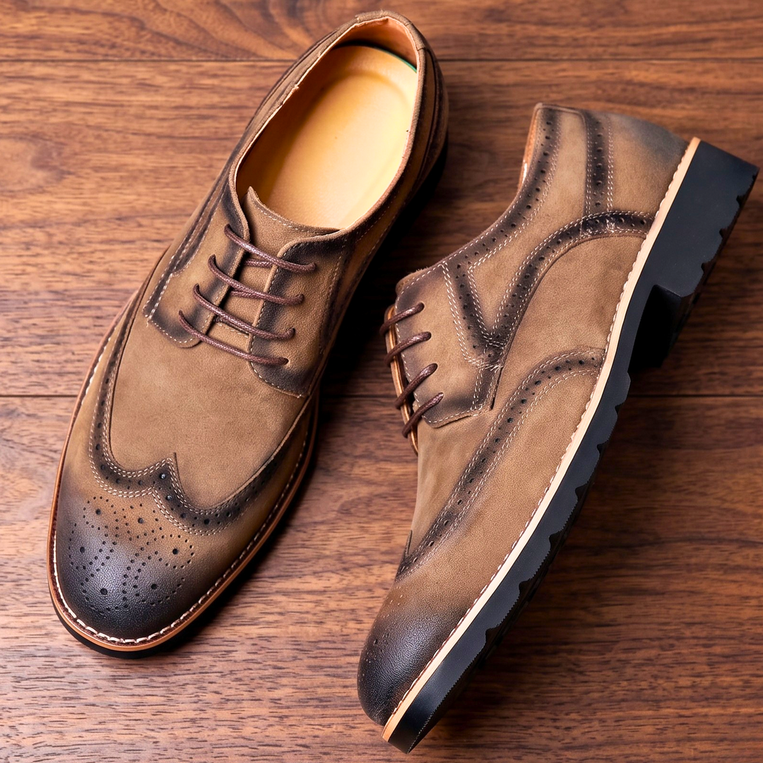 Wesley Burnished Leather Derbies