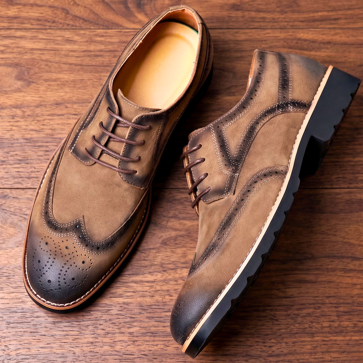 Wesley Burnished Leather Derbies