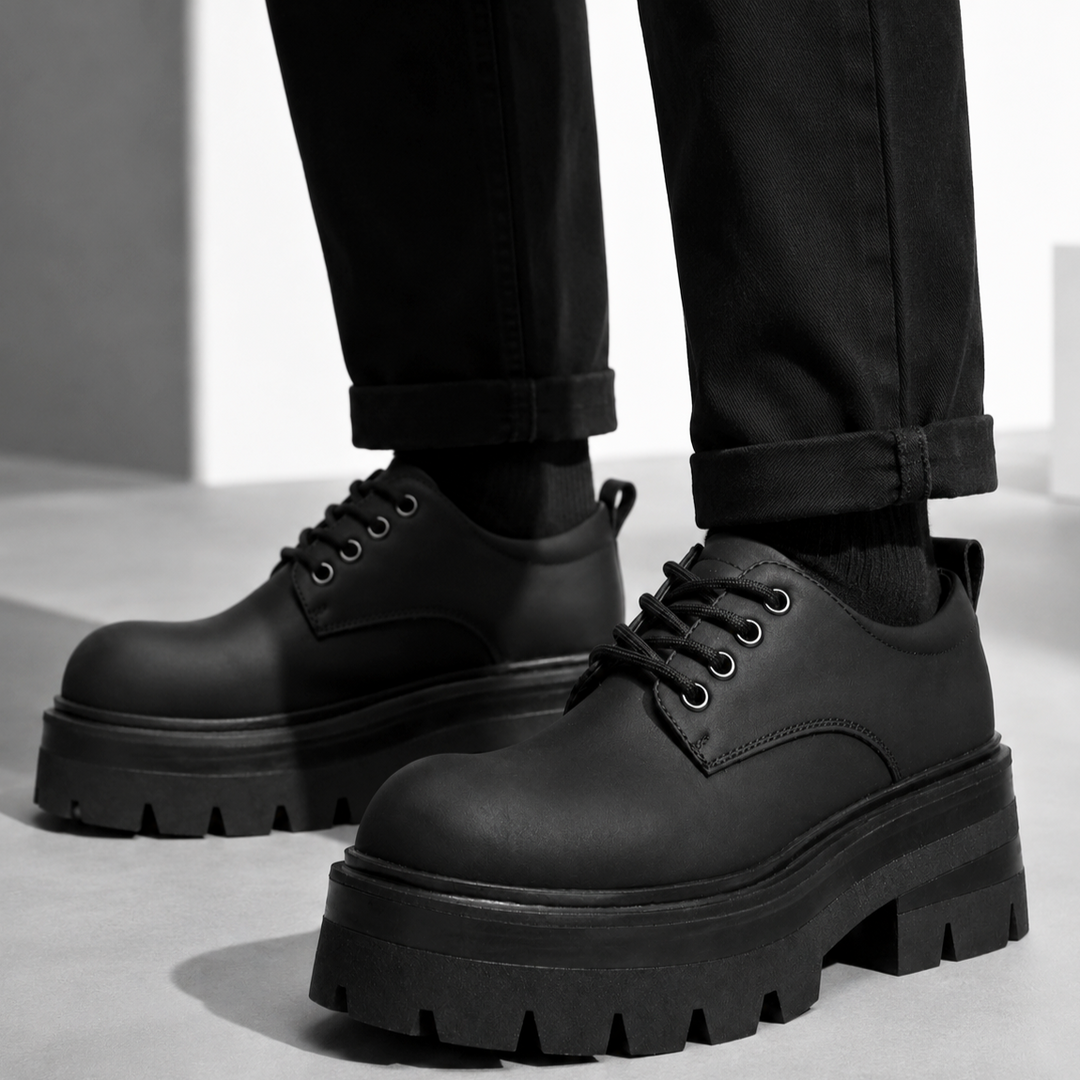 Enzo Genuine Leather Retro Derbies