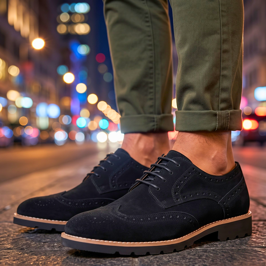 Wesley Burnished Leather Derbies