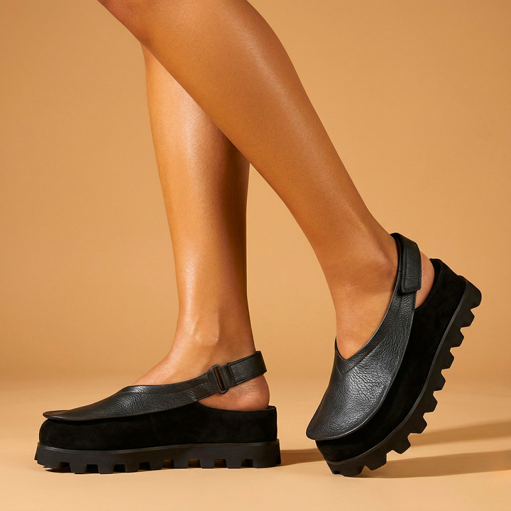 Gaia Leather Slingback Loafers