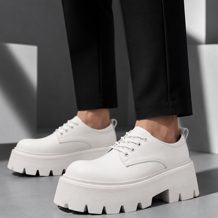 Enzo Genuine Leather Retro Derbies
