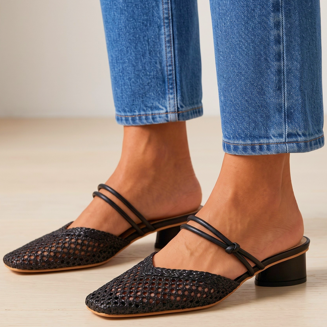 Willow Woven Strap Mules