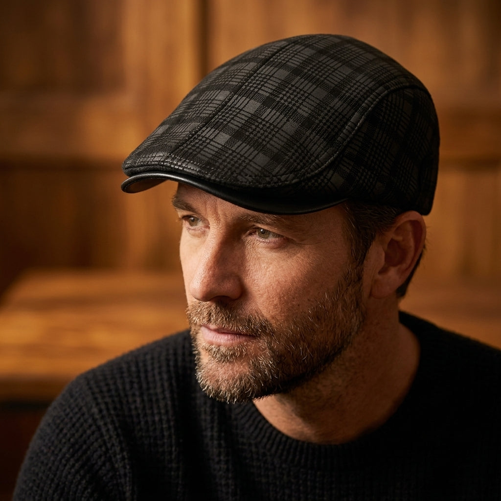 Everett Leather Ivy Cap