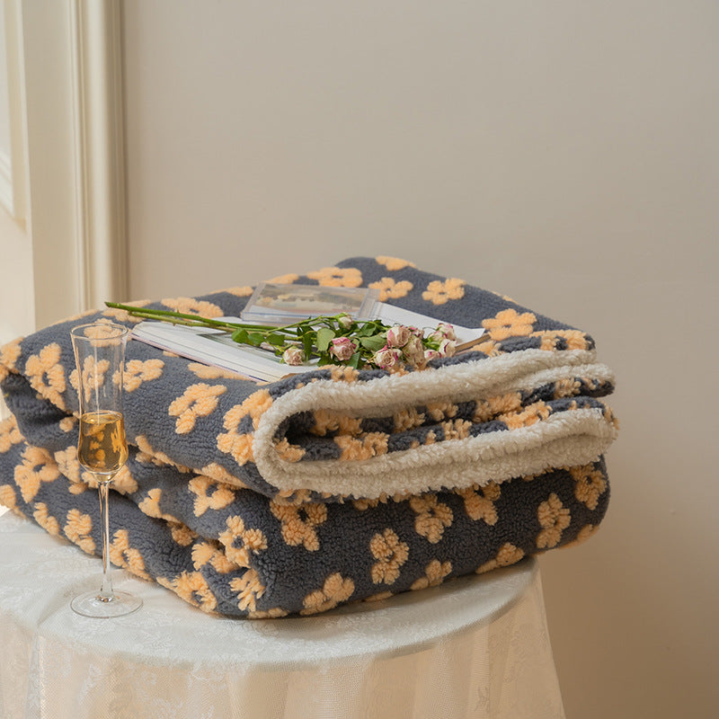 Daisy Bloom Sherpa Blanket