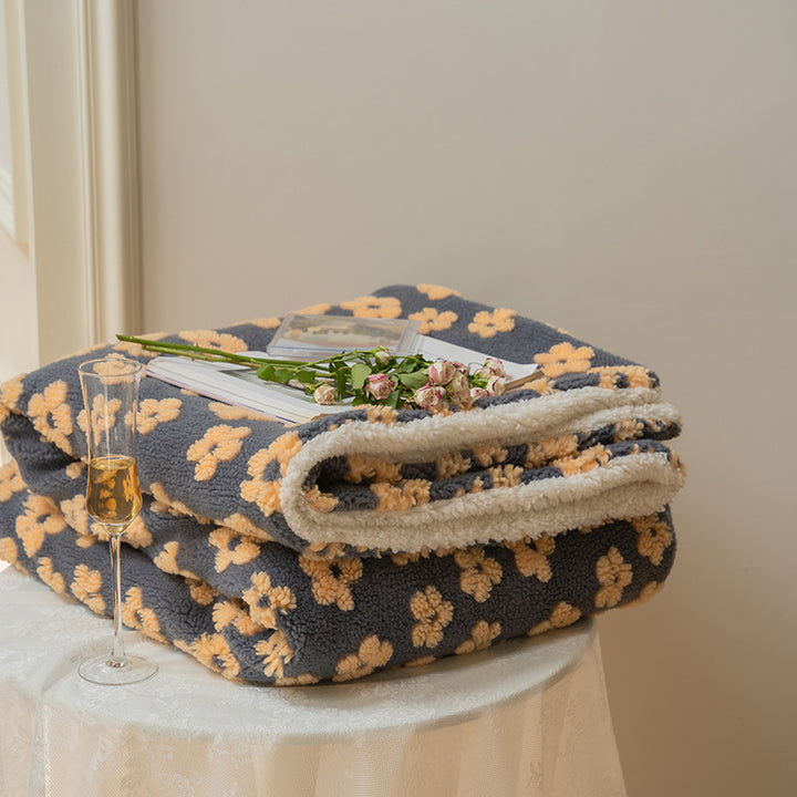 Daisy Bloom Sherpa Blanket