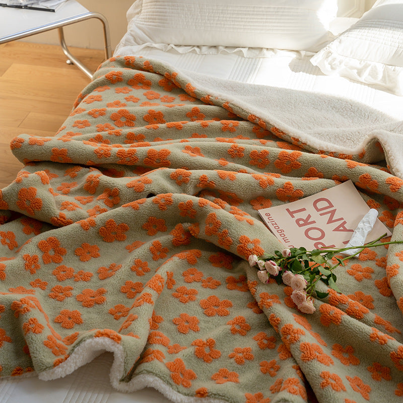 Daisy Bloom Sherpa Blanket