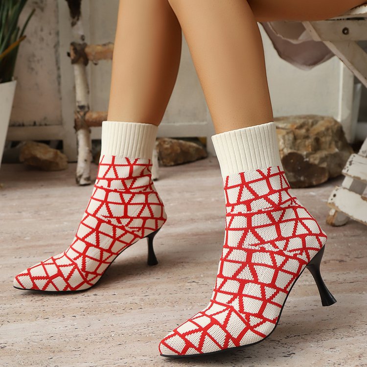 Aria High-Heel Knitted Boots