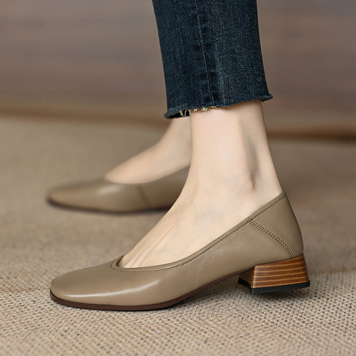 Evelyn Square-Toe Heels