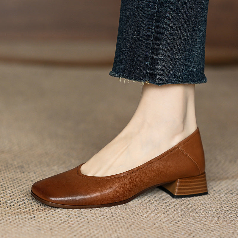 Evelyn Square-Toe Heels