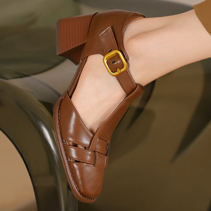 Marseille Leather Strap Heels