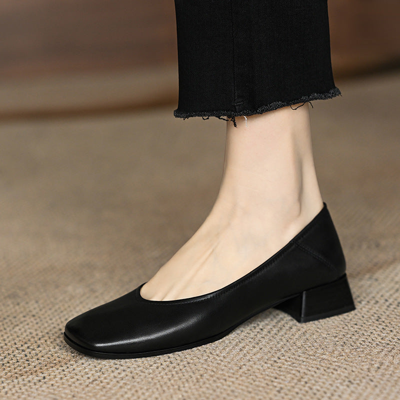 Evelyn Square-Toe Heels