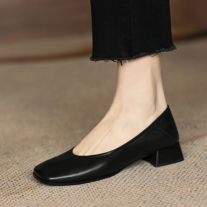 Evelyn Square-Toe Heels