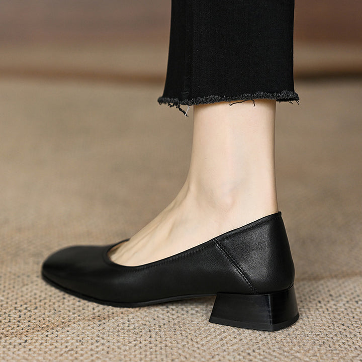 Evelyn Square-Toe Heels