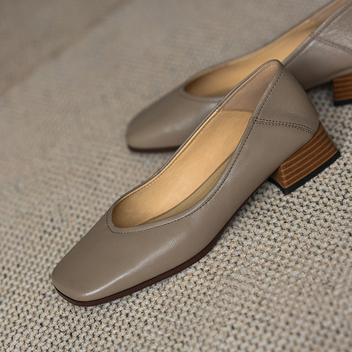 Evelyn Square-Toe Heels