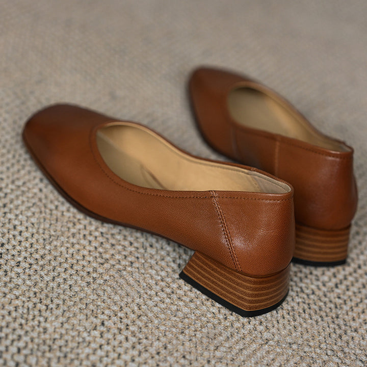 Evelyn Square-Toe Heels