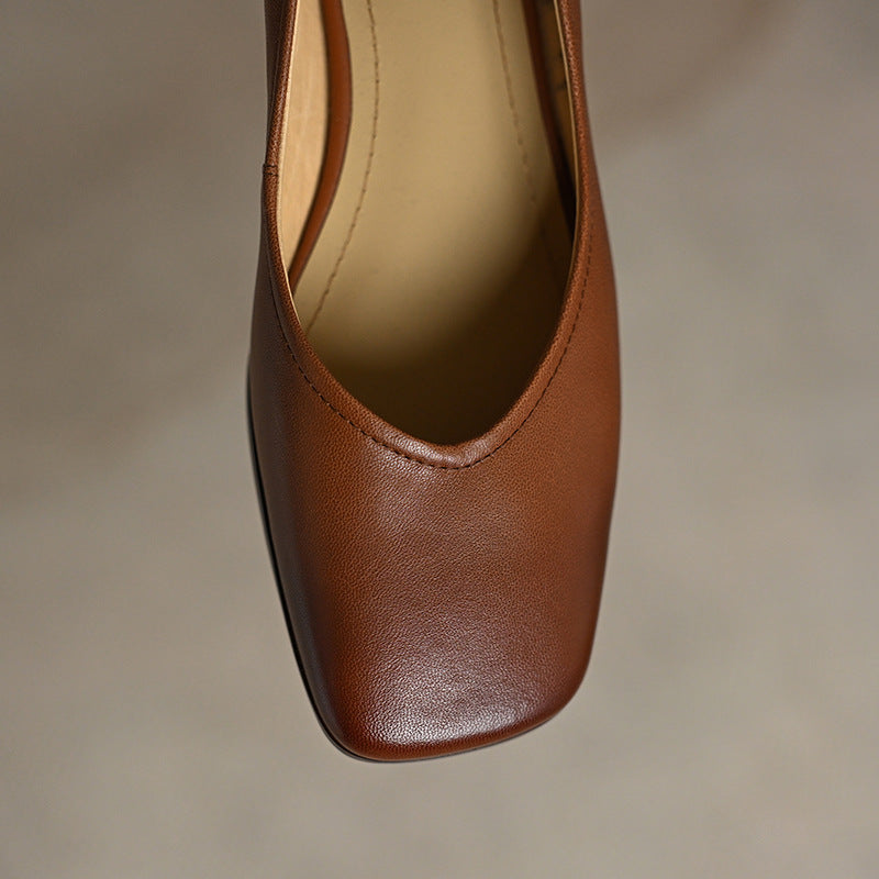 Evelyn Square-Toe Heels