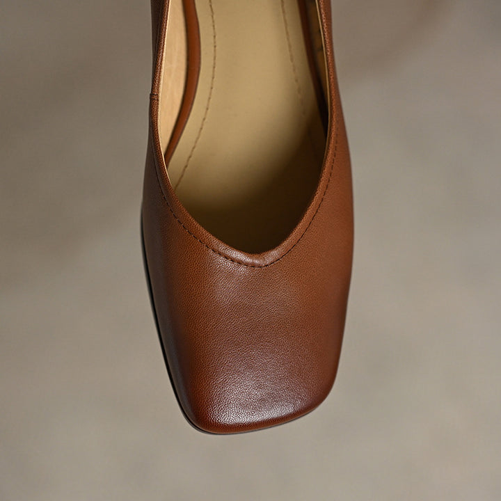 Evelyn Square-Toe Heels