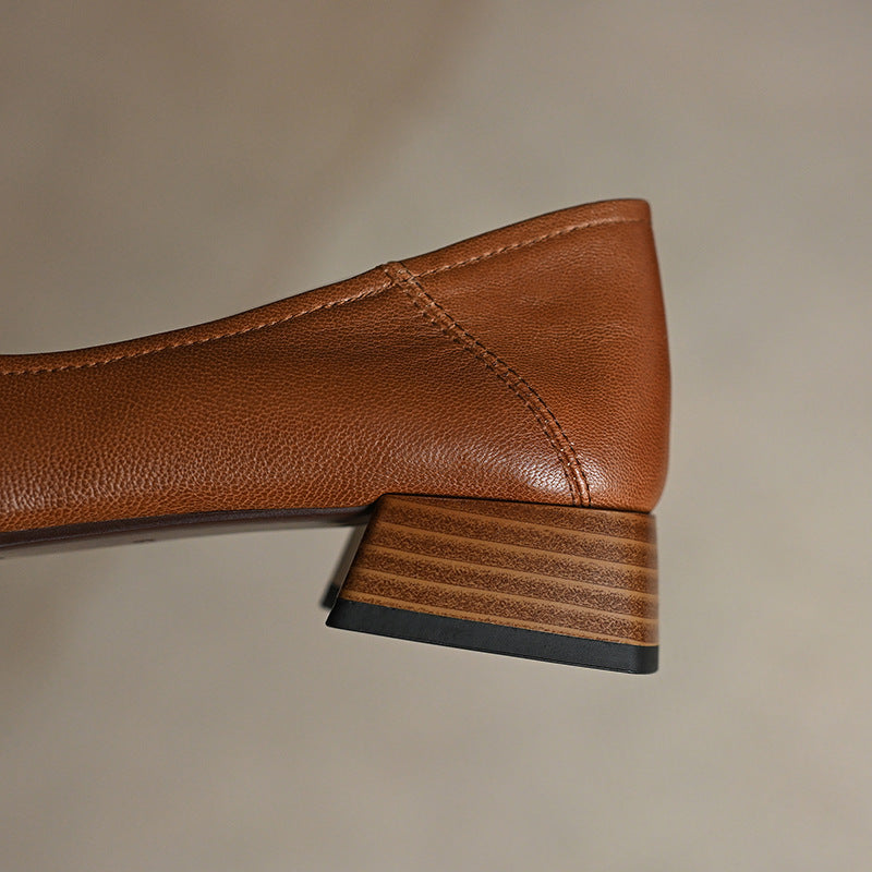 Evelyn Square-Toe Heels