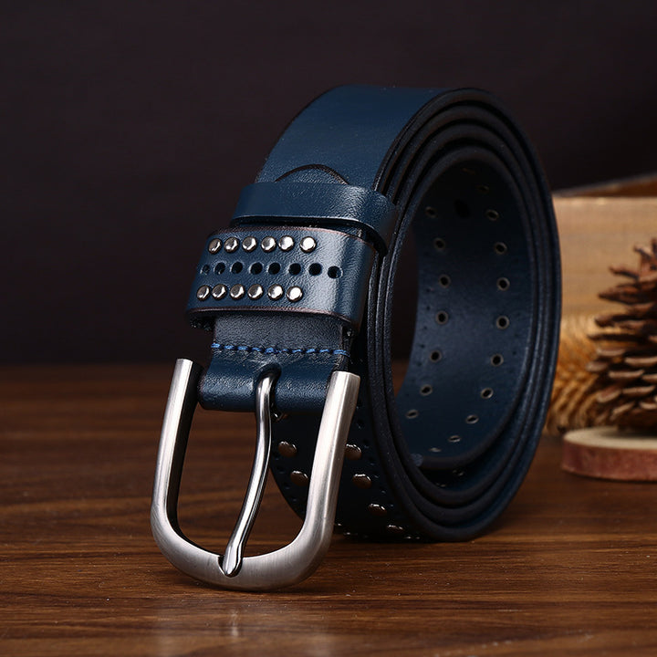 Phoenix Studded Leather Belt