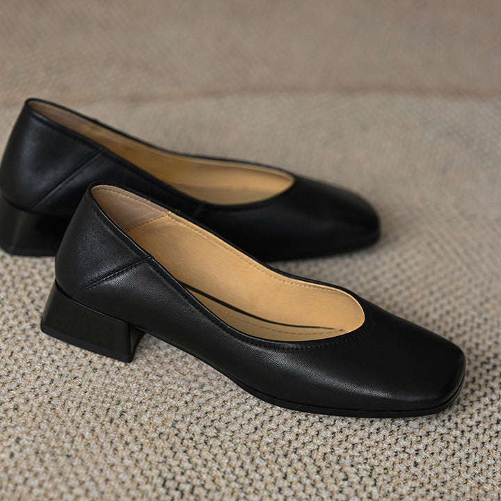 Evelyn Square-Toe Heels