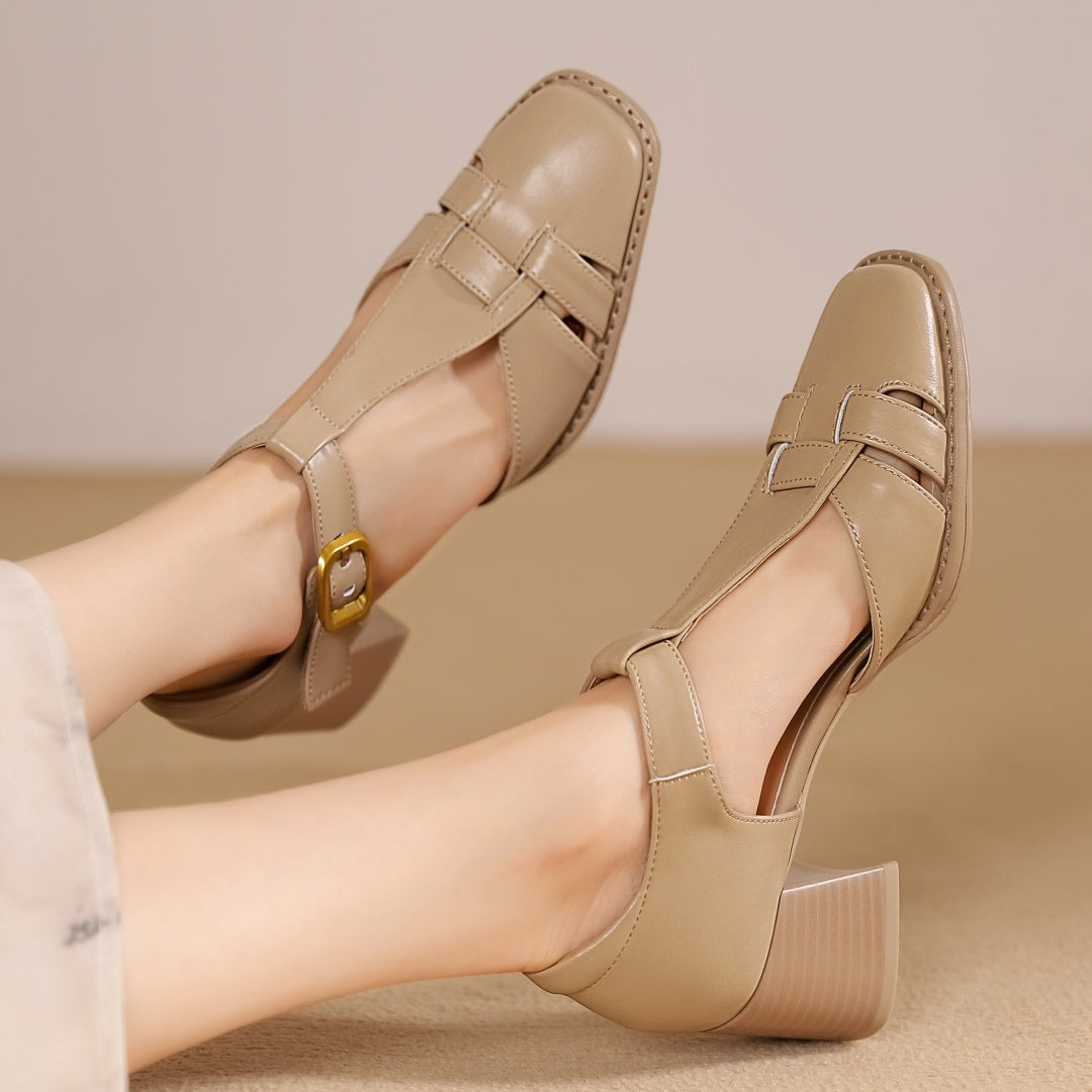 Marseille Leather Strap Heels