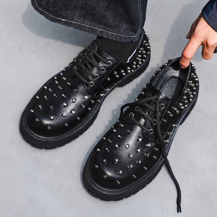 Camden Spiked Leather Derbies