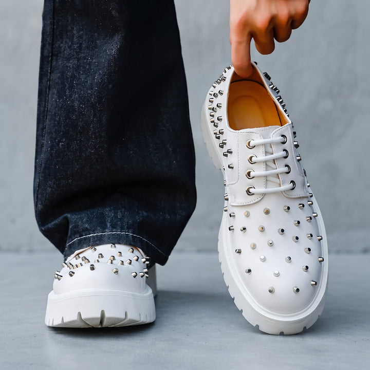 Camden Spiked Leather Derbies