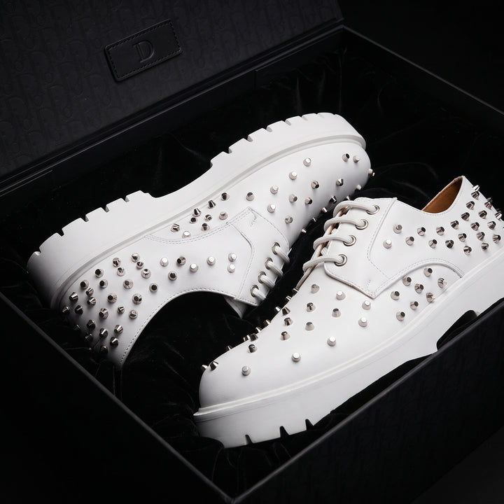 Camden Spiked Leather Derbies