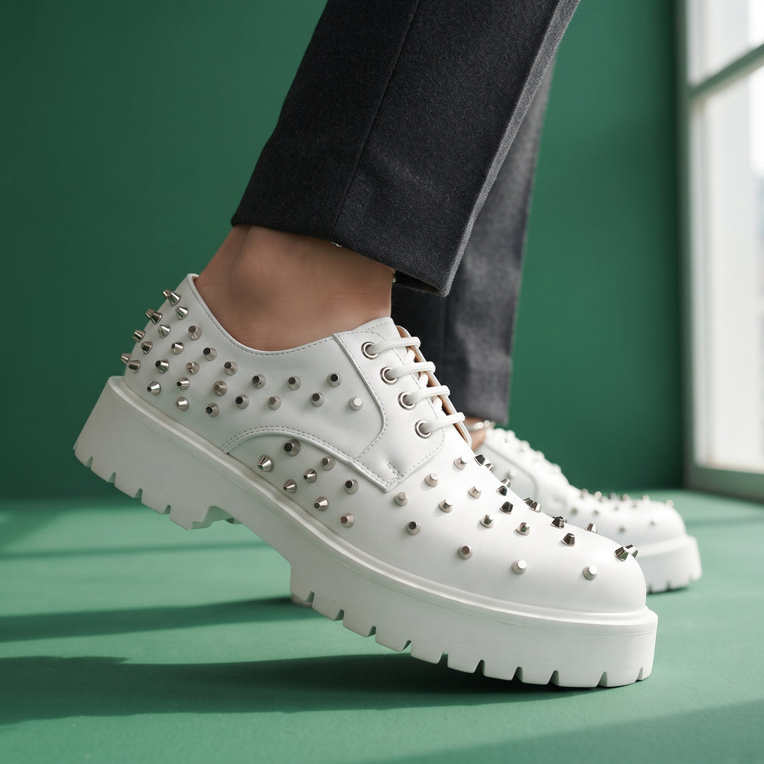 Camden Spiked Leather Derbies