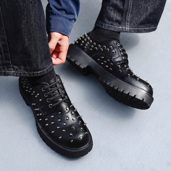 Camden Spiked Leather Derbies