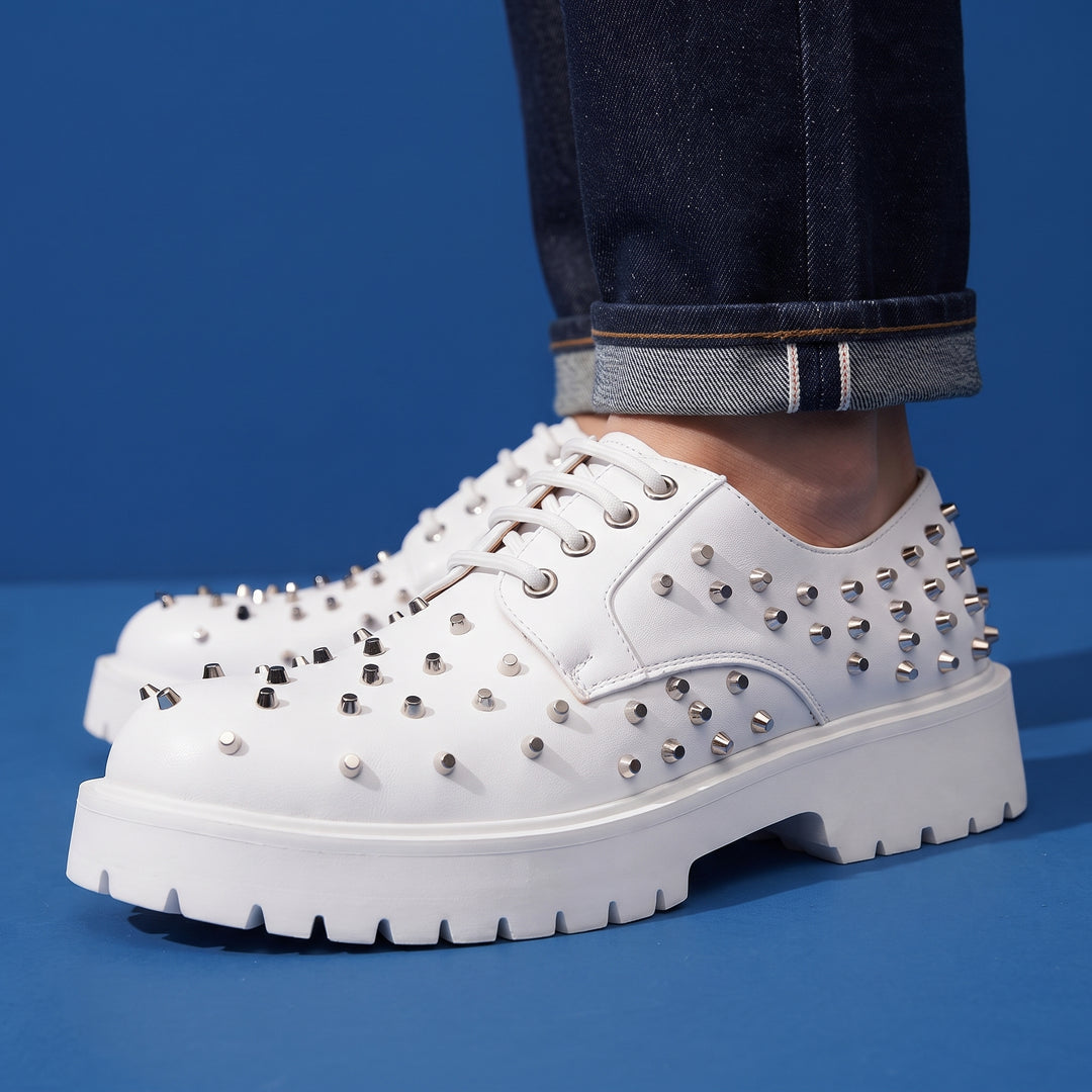 Camden Spiked Leather Derbies