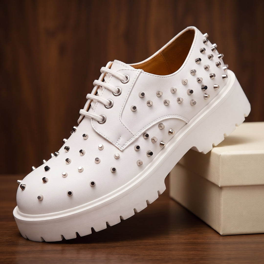 Camden Spiked Leather Derbies