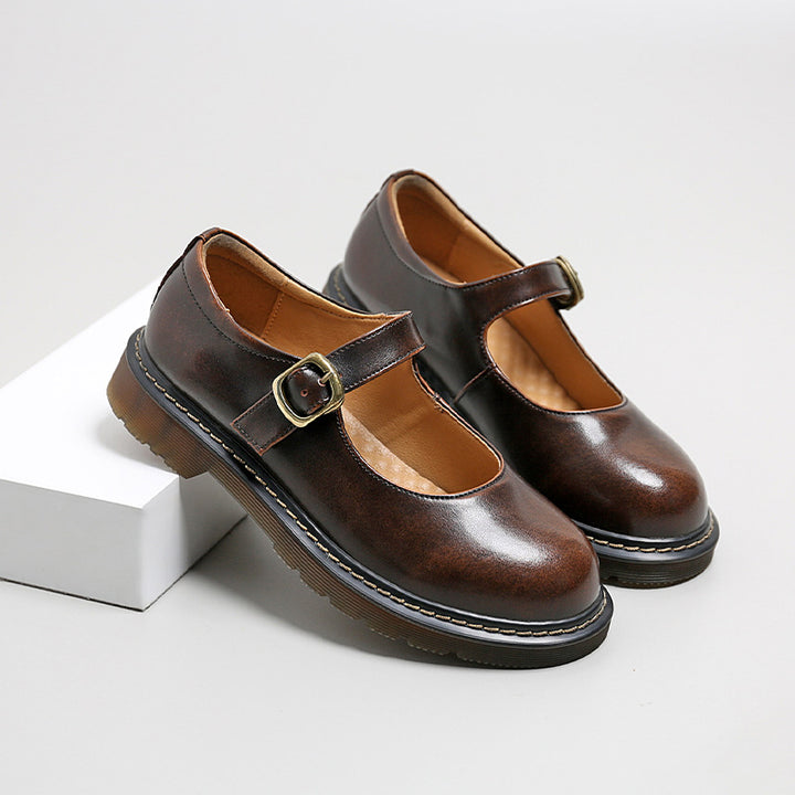 Clara Leather Mary Jane Derbies