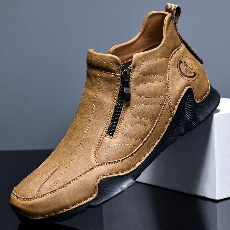 Stratos Leather Zip Boot