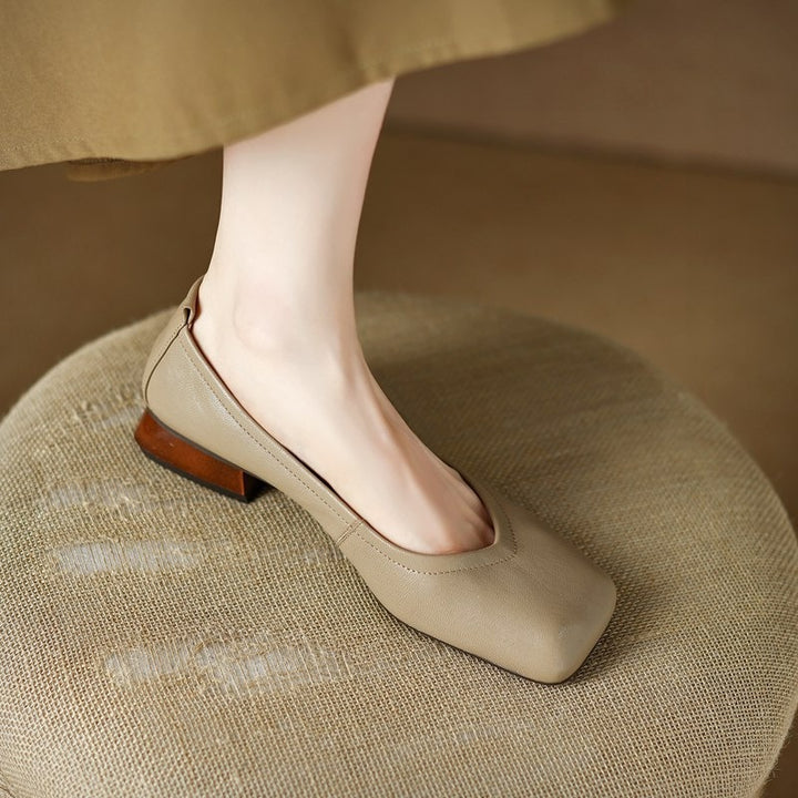 Evelyn Square-Toe Heels