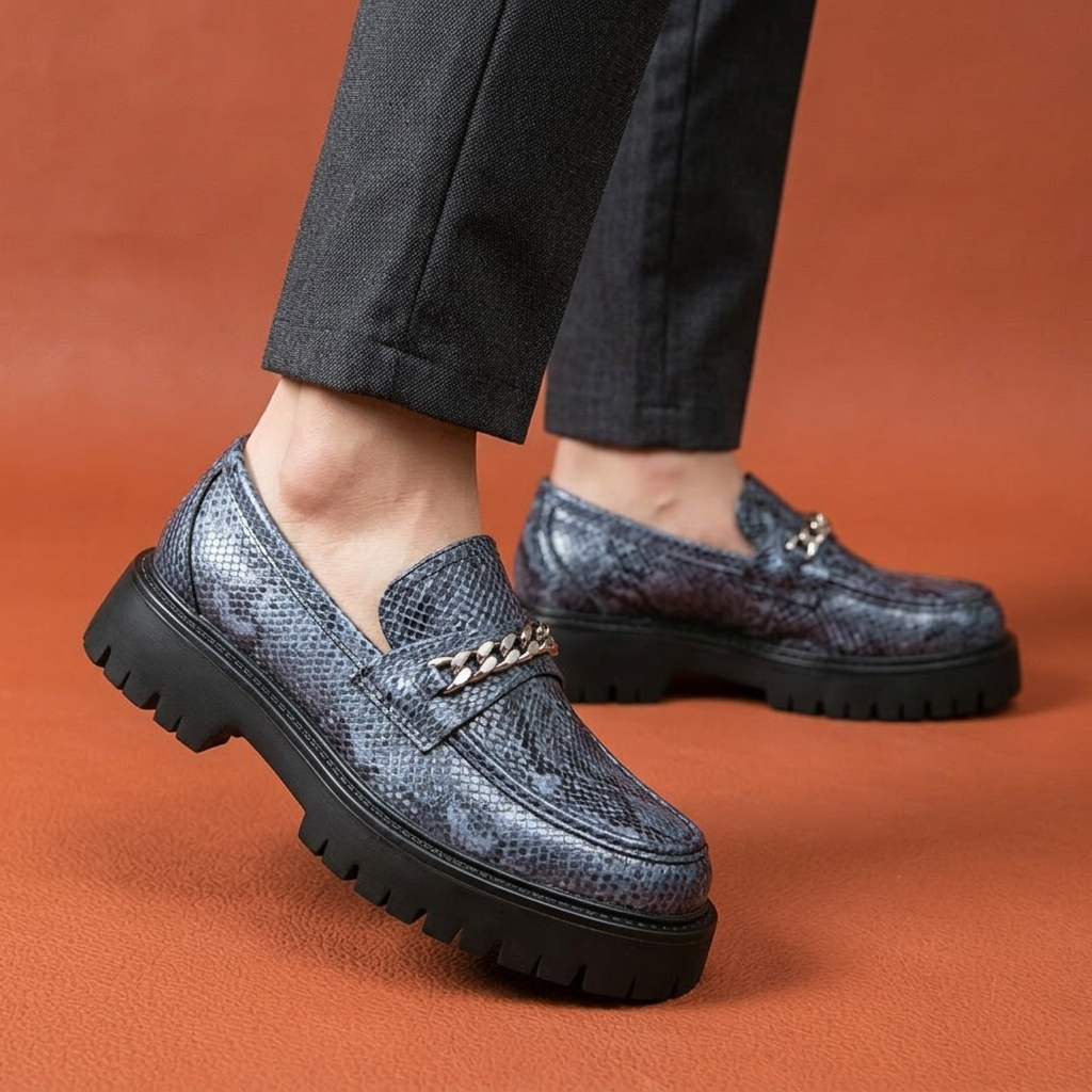 Kingston Embossed Leather Derbies