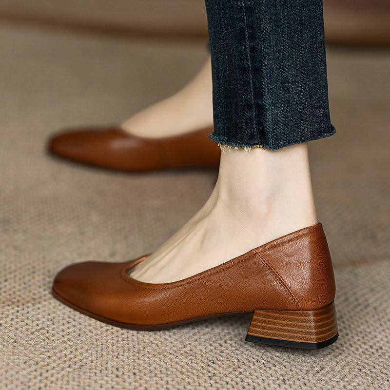 Evelyn Square-Toe Heels