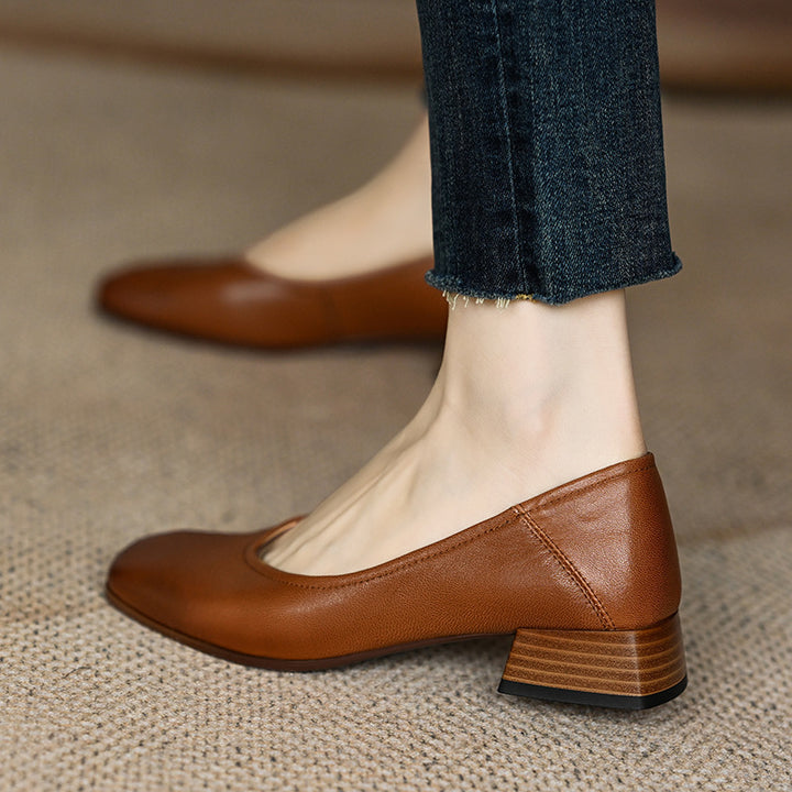 Evelyn Square-Toe Heels