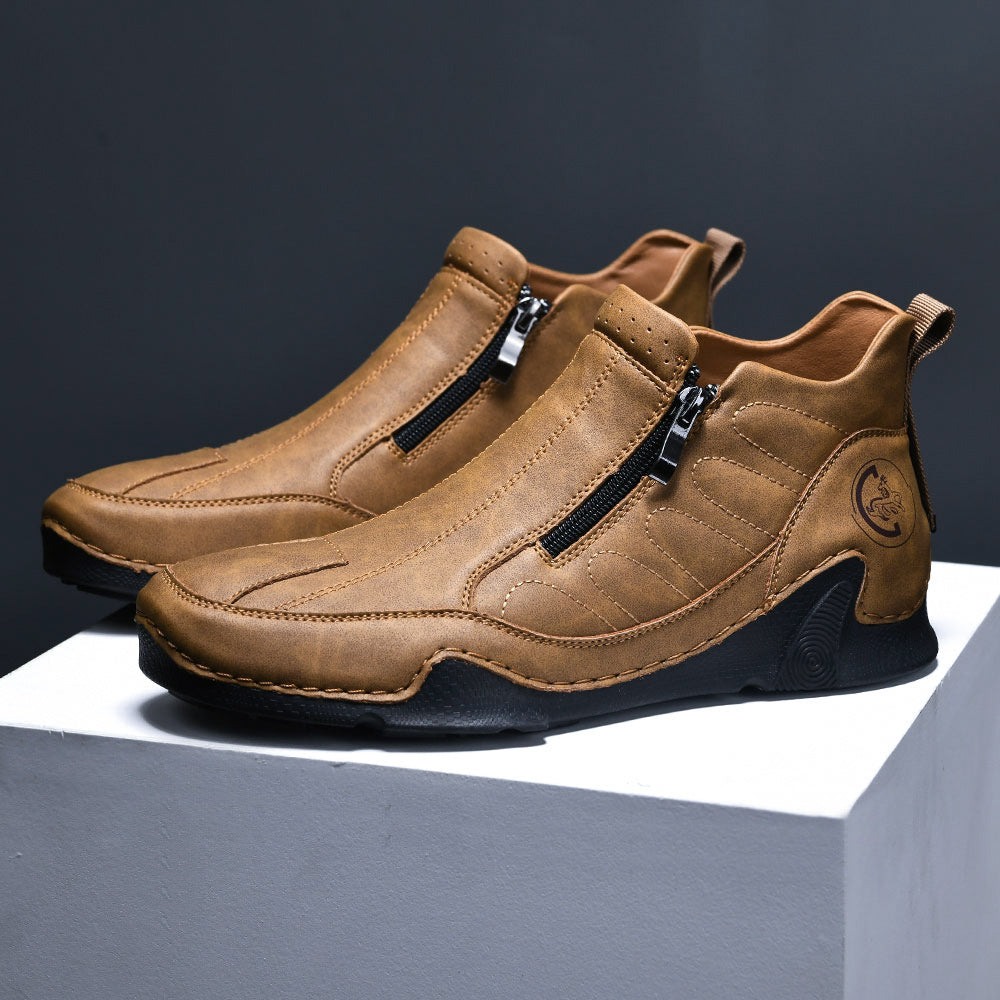 Stratos Leather Zip Boot