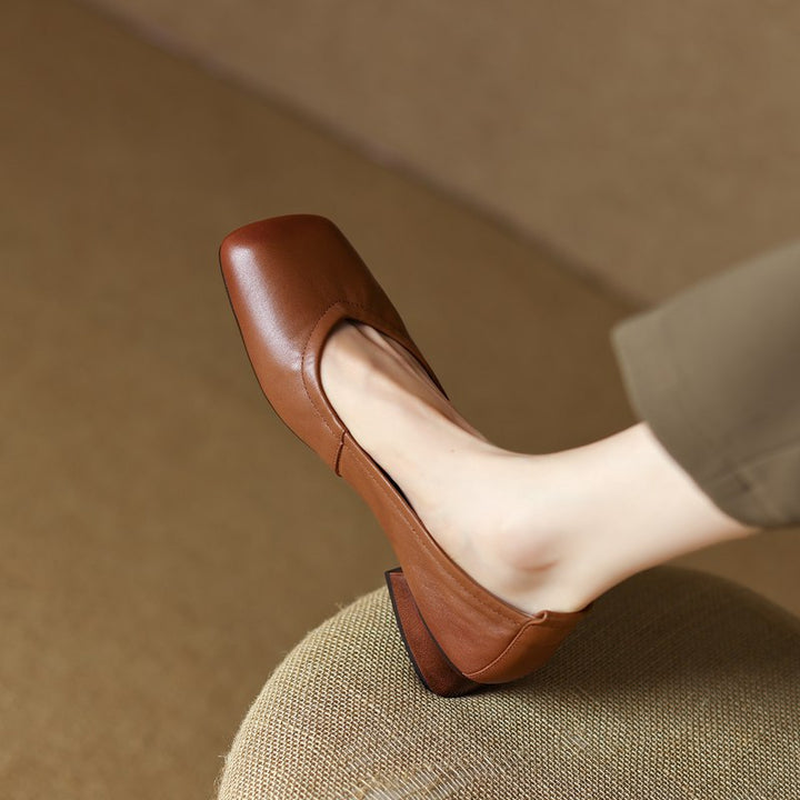 Evelyn Square-Toe Heels