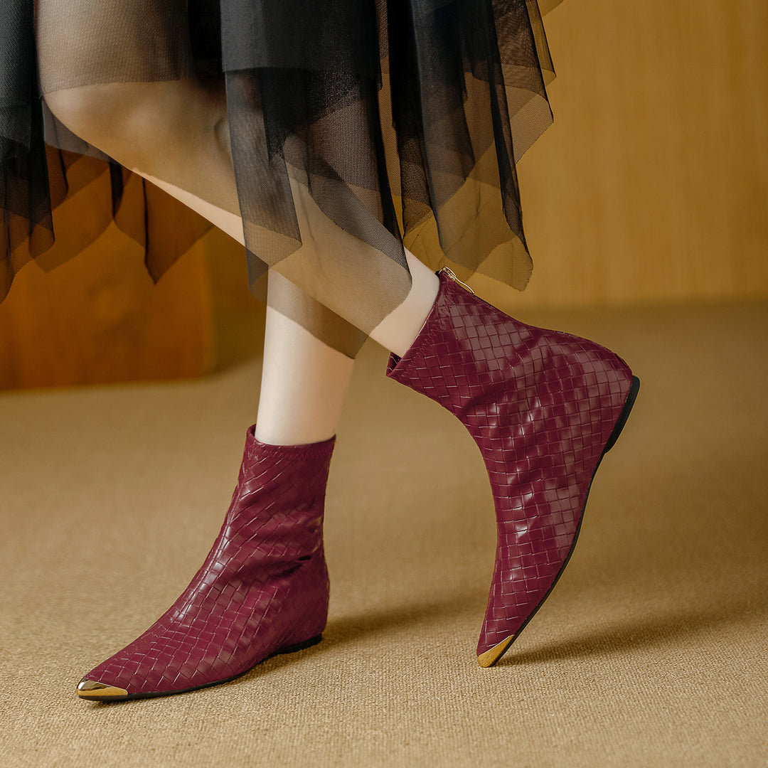 Lunara Woven Leather Boots