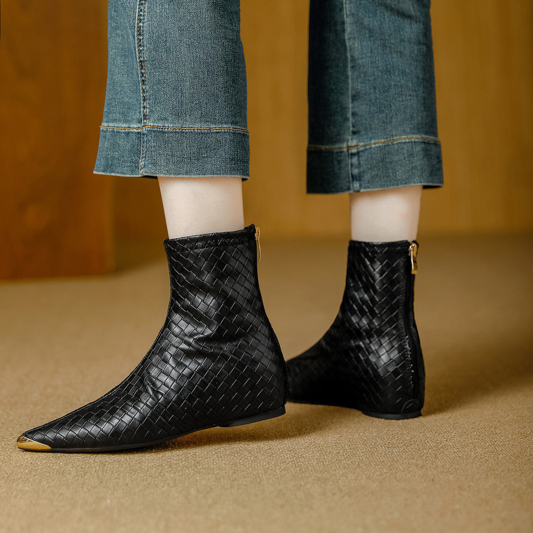 Lunara Woven Leather Boots