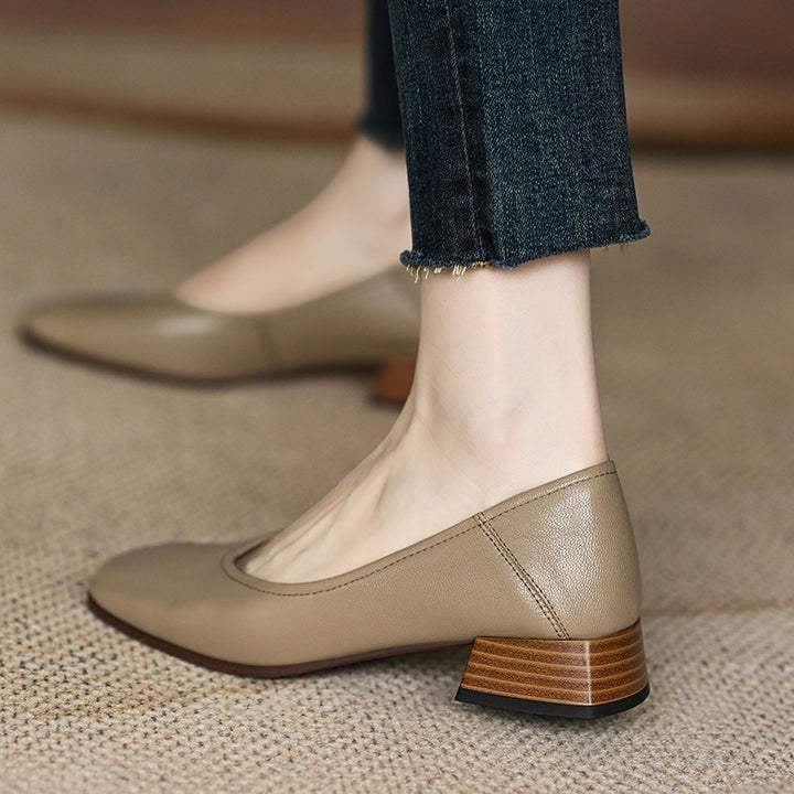Evelyn Square-Toe Heels