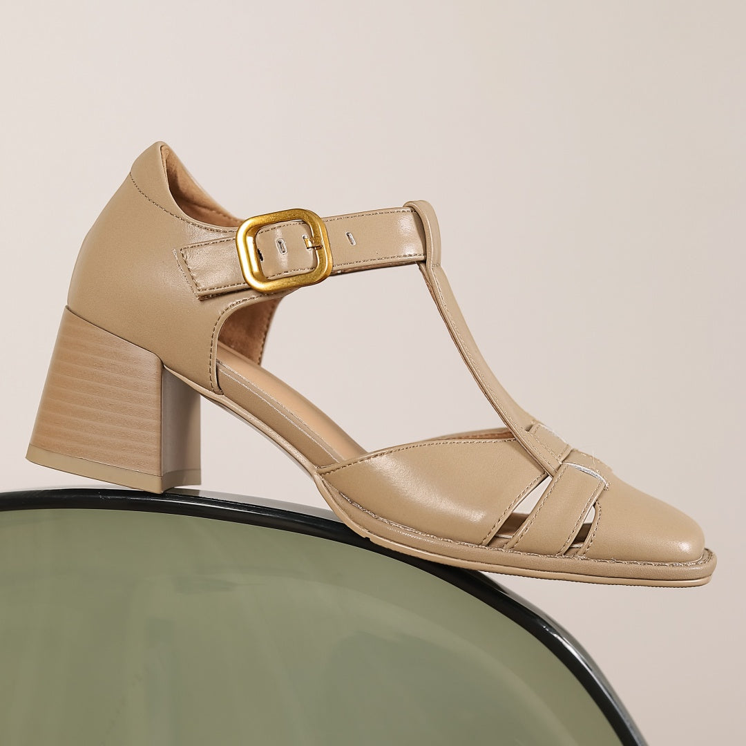 Marseille Leather Strap Heels