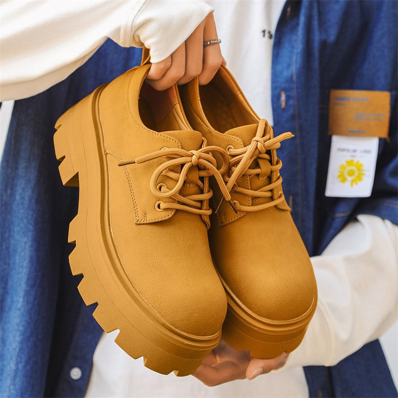 Enzo Genuine Leather Retro Derbies